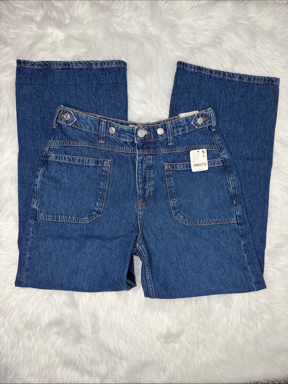 🆕 Free People Palmer Wide Leg Cuffed Jean size 28 - Picture 8 of 14